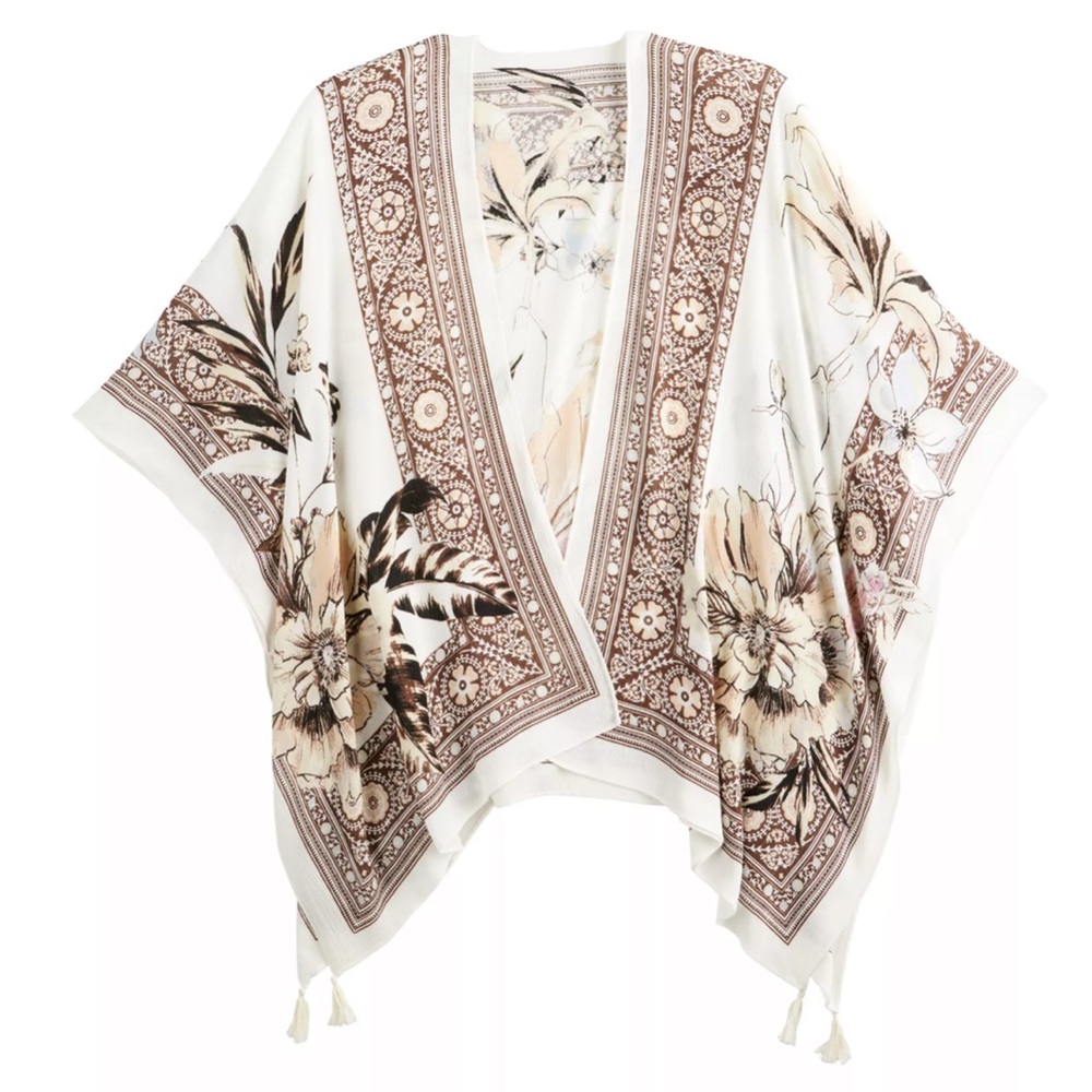 Nine West Multicolor Floral Kimono